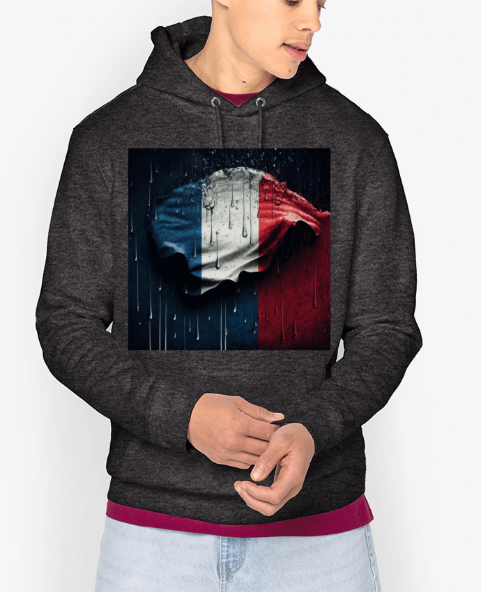 Hoodie Drapeau France sous la Pluie Par NewDesignPhoto
