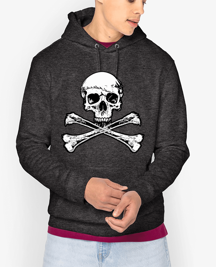 Hoodie Jolly Roger - Drapeau Pirate - Tête de Mort Par Geronimo Gorilla SylverBack