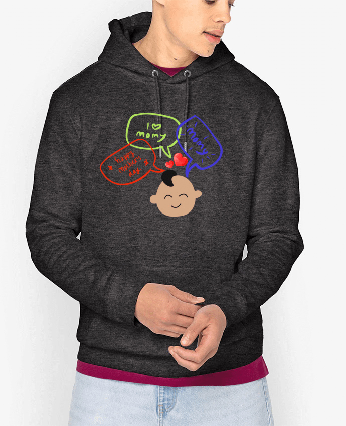 Hoodie maman  love y Par ayadesigne