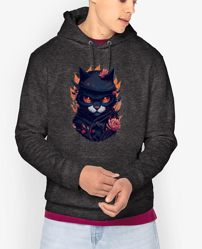 Hoodie Ninja Chat : Design Unique et Amusant pour les Amoureux des Chats et Ninjas Par créatif-desig