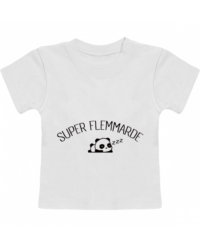 T-shirt bébé Super Flemmarde manches courtes du designer Freeyourshirt.com