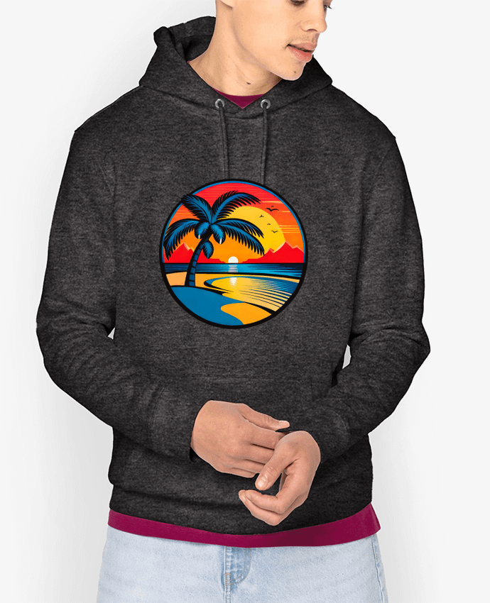 Hoodie plage palmier sable Par EliseDesign