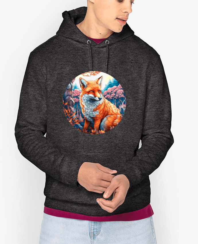 Hoodie loup coloré Par EliseDesign