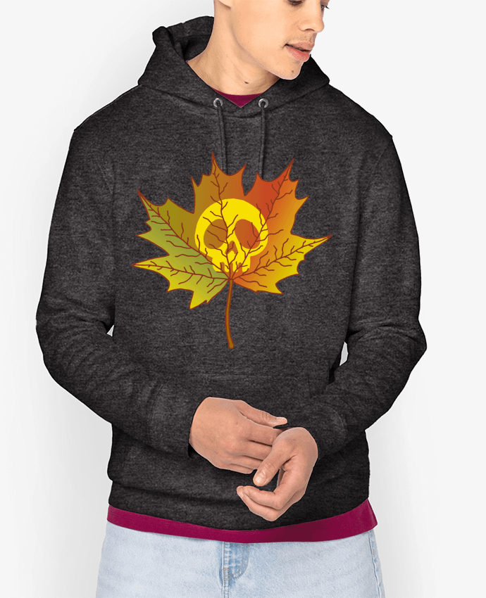 Hoodie Crâne et feuille morte Par LAGUENY