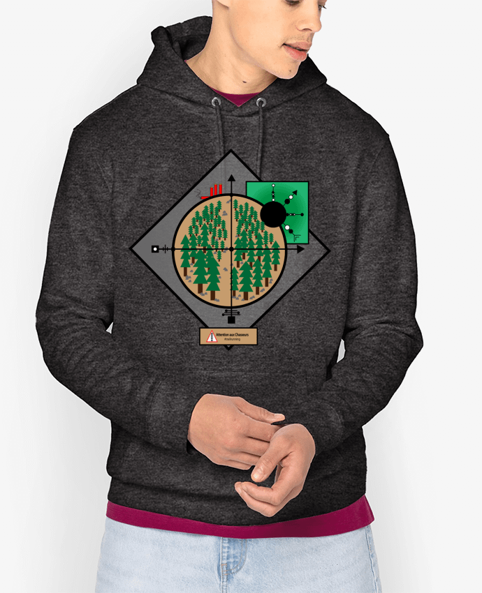 Hoodie Attention aux chasseurs Par Lours/2pattes