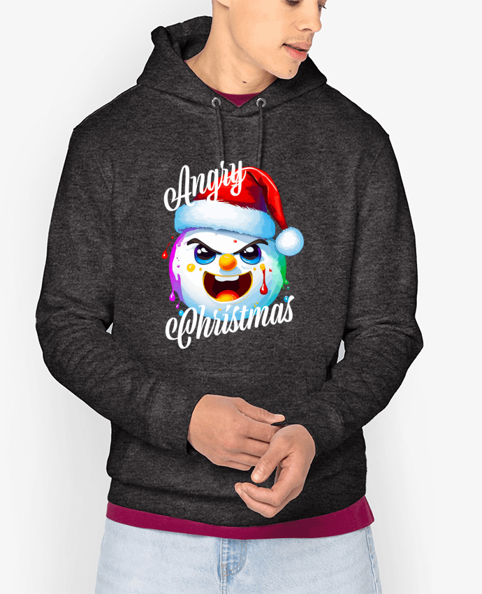 Hoodie Boule de Neige en colère. Angry Christmas Par Featheart
