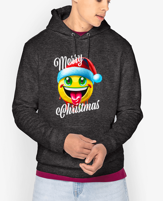 Hoodie Emoji Noël tire la langue. Merry Christmas Par Featheart