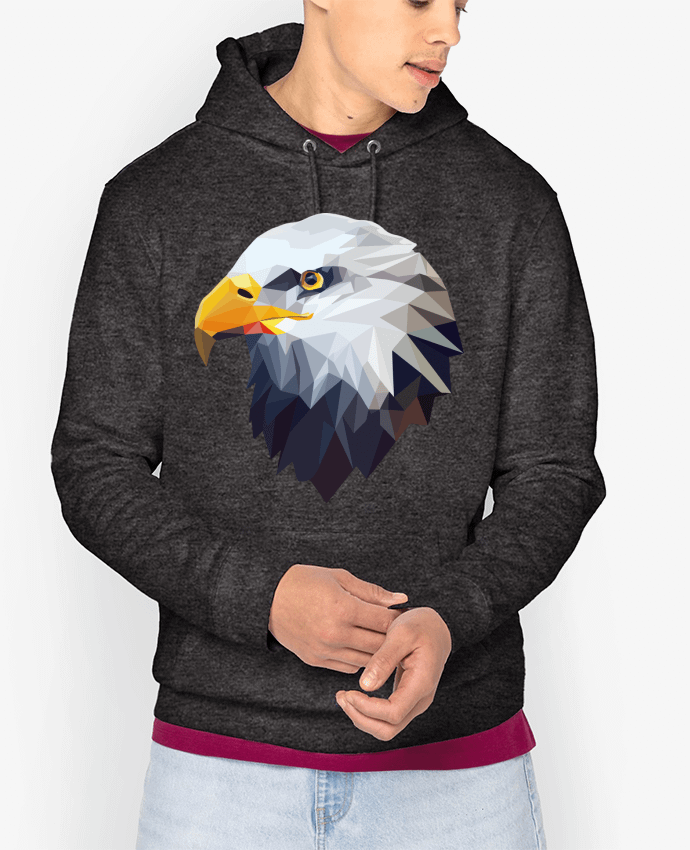 Hoodie Aigle stylisé, géométrique Par KronoArt