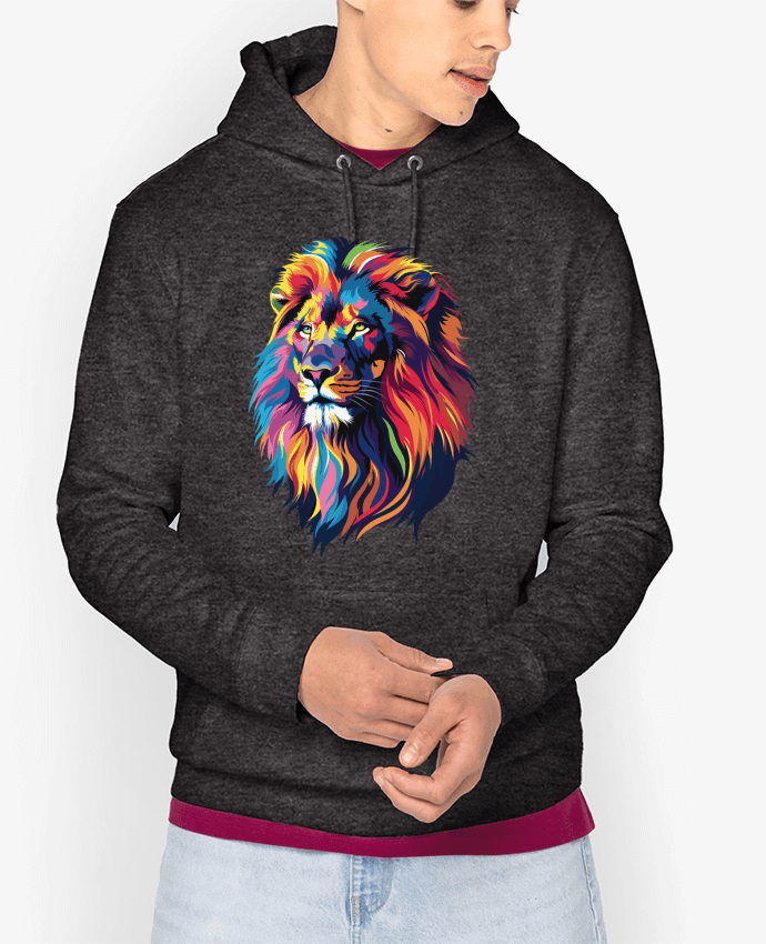 Hoodie Illustration de Lion stylisé Par KronoArt