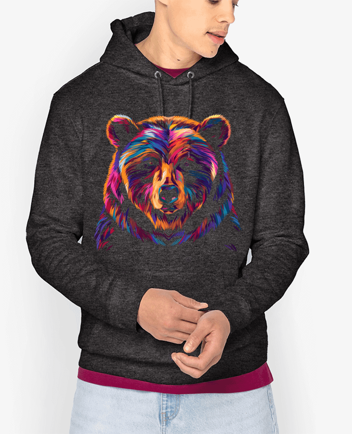 Hoodie Illustration d'Ours stylisé Par KronoArt