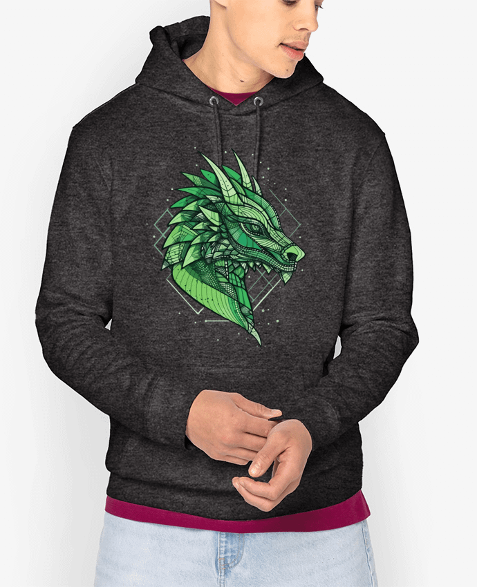 Hoodie Dragon stylisé, géométrique Par KronoArt