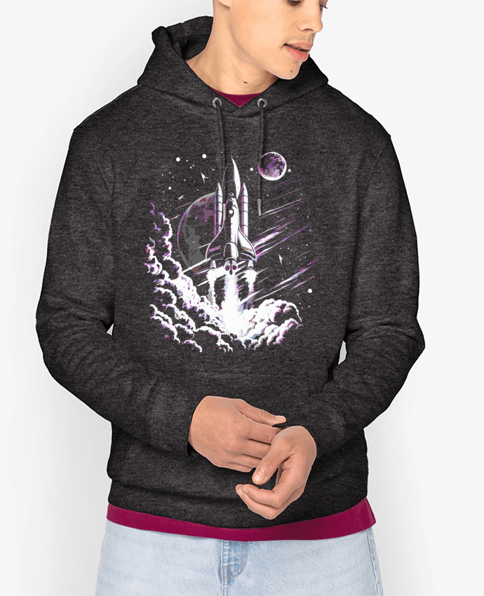 Hoodie Fusée au décollage Par KronoArt