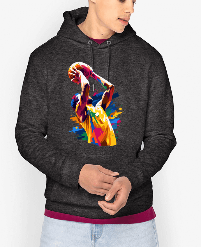 Hoodie Homme qui fait du basket Par KronoArt