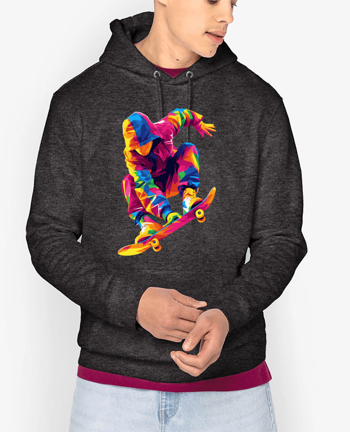 Hoodie Homme qui fait du Skate Par KronoArt