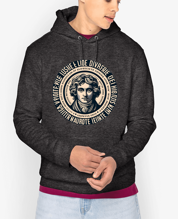 Sweat capuche unisexe Bio Portrait vintage d'un inconnu Par Killmooze