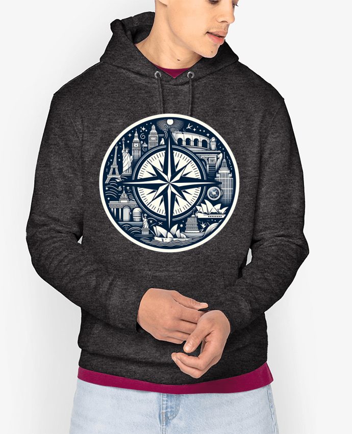 Sweat capuche unisexe Bio L'étoile du monde Par Killmooze