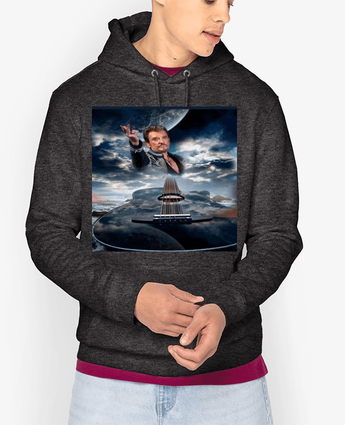 Hoodie Johnny Hallyday avec Guitare Par White Tiger 60