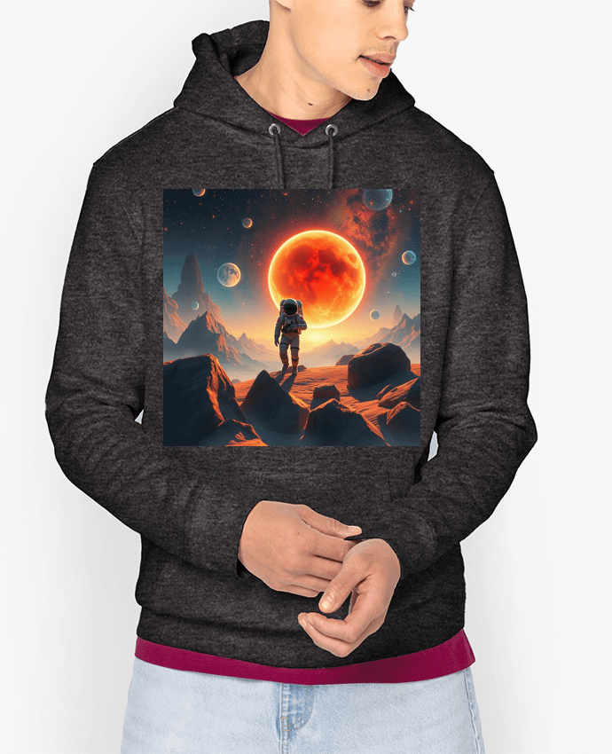 Sweat capuche unisexe Bio space Par design.aurora