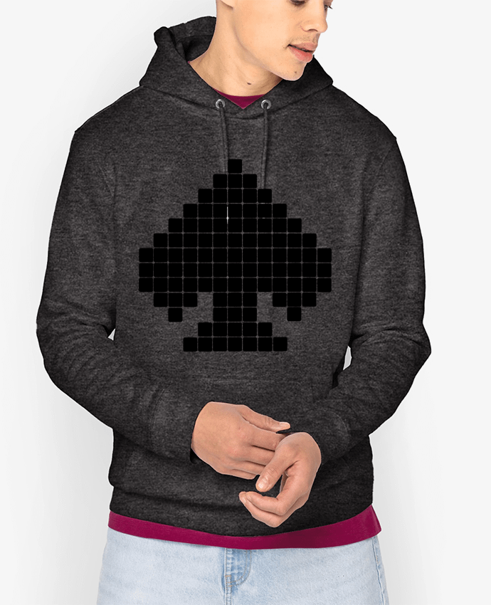 Hoodie Rigged Poker - Pixel Art - Piques Par Rigged Poker Shop
