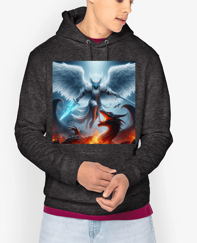 Hoodie Ange armure contre dragon Par Fantasymaniac