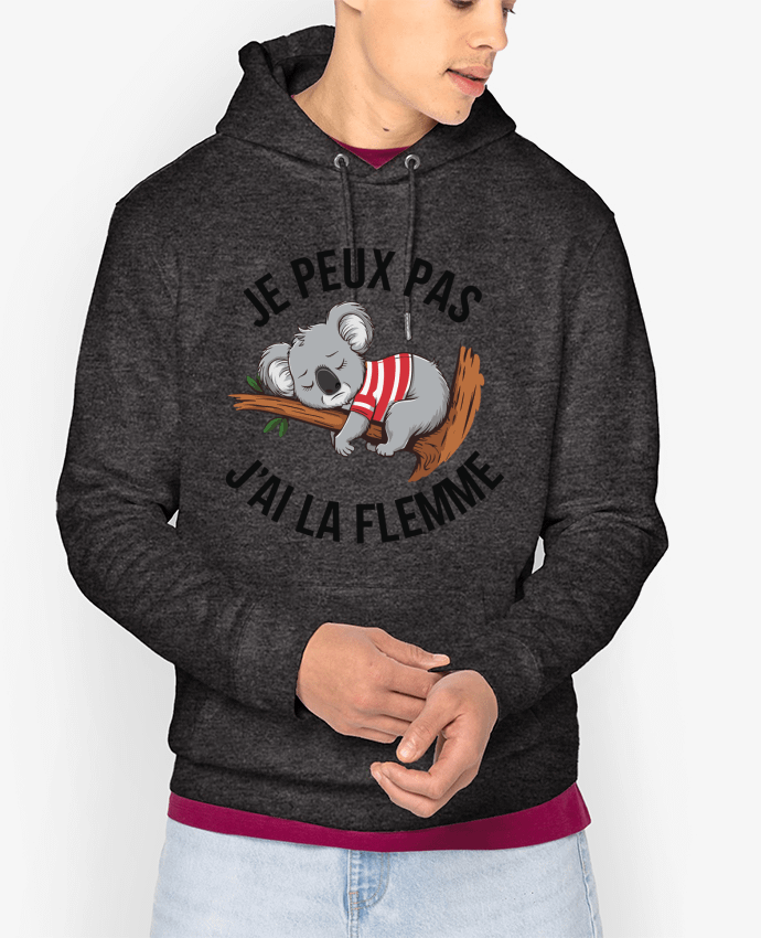 Hoodie je peux pas j'ai la flemme Par bwilfy