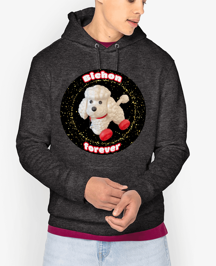 Hoodie Bichon forever paillettes Par Unik&moi