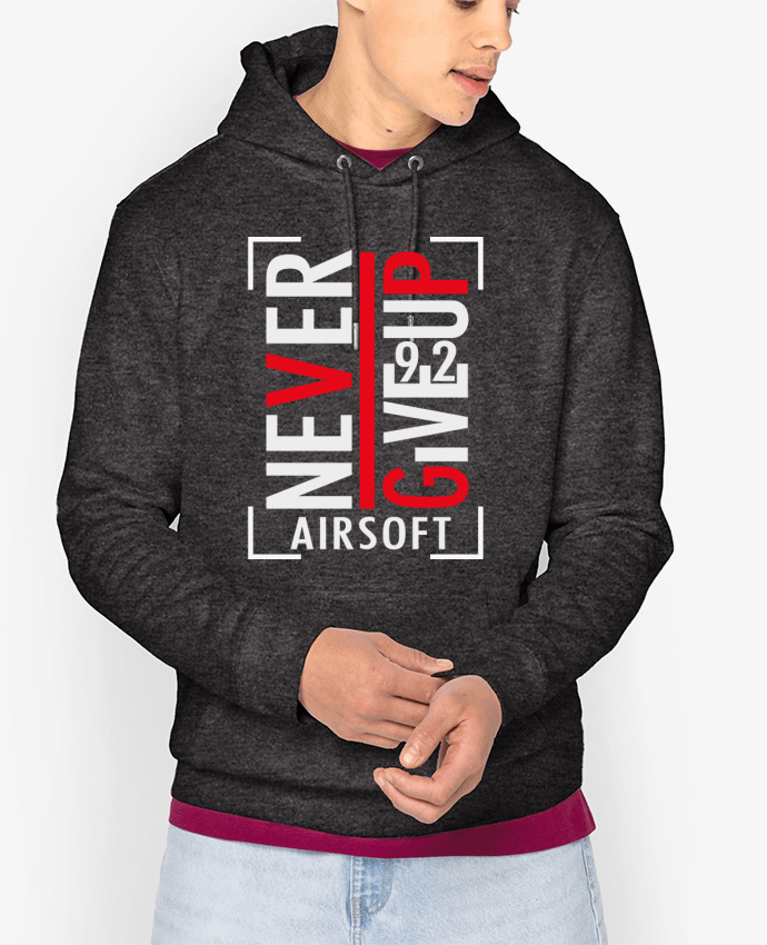 Hoodie Never Give Up Airsoft Par XproDZ