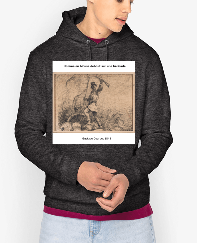 Hoodie Homme en blouse debout sur une barricade Par Museum Boulevard