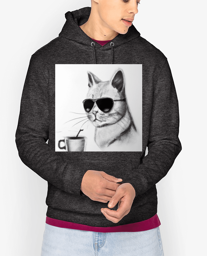 Hoodie Cat&Coffee Par Sam&Goodies