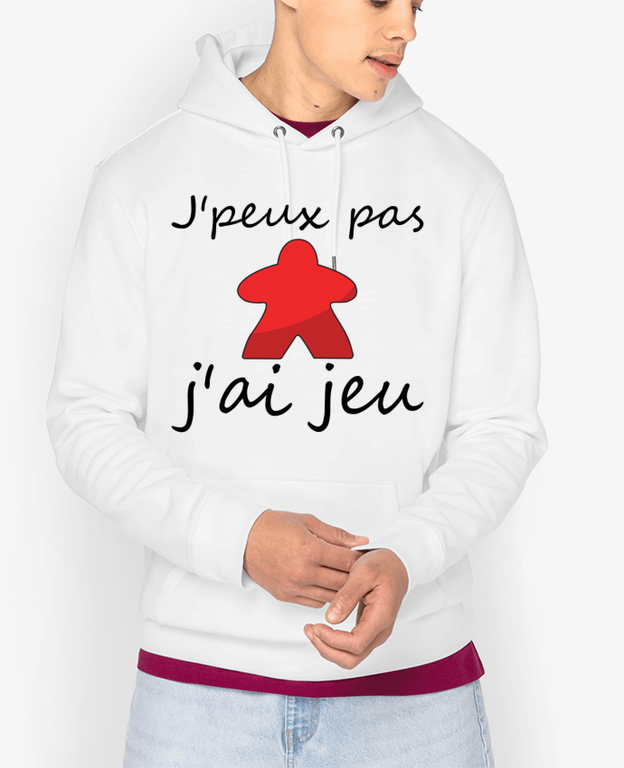 Hoodie j'peux pas j'ai jeu Meeple Rouge Par Le Repaire des Joueurs