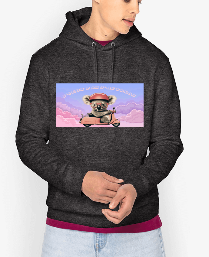 Hoodie Koala sur un scooter rose Par mapetitefleur