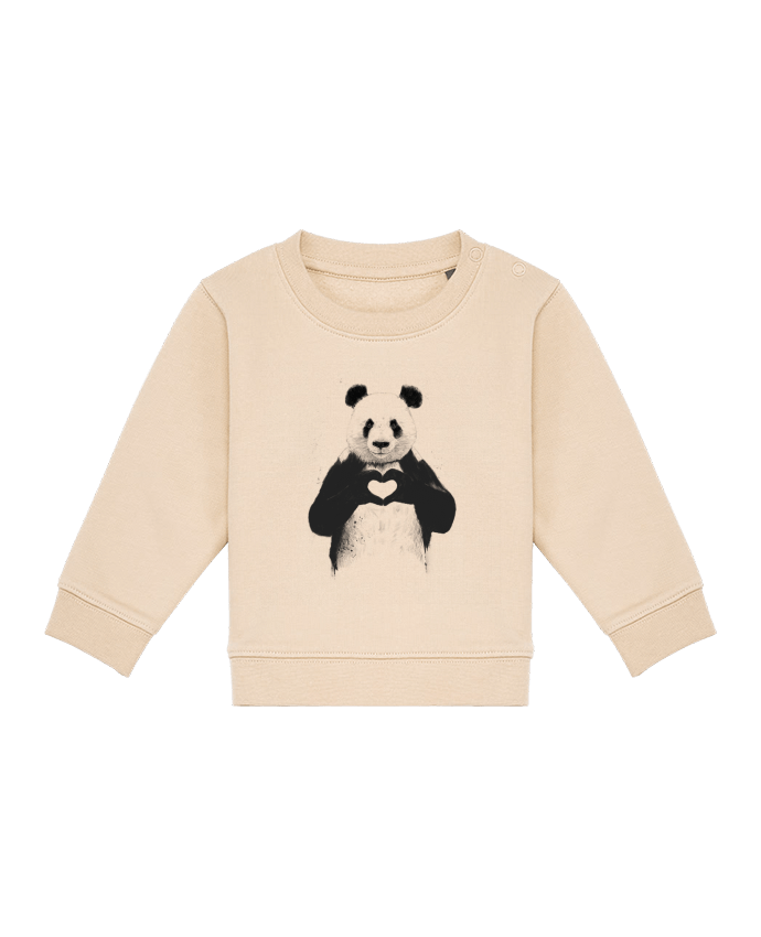 Sweat bébé All you need is love par Balàzs Solti