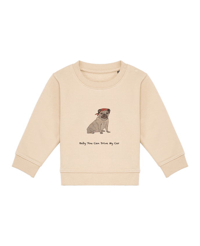 Sweatshirt bébé écoresponsable BABY YOU CAN DRIVE MY CAR by La Paloma