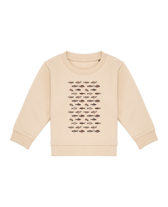 Sweat bébé Fishes in geometrics par Florent Bodart