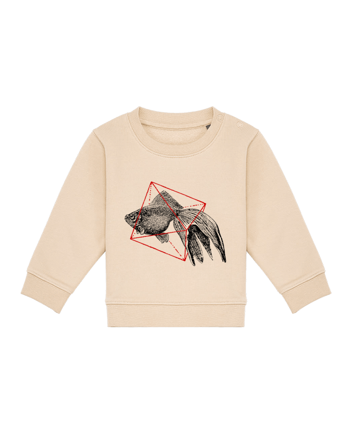 Sweatshirt bébé écoresponsable Fish in geometrics II por Florent Bodart