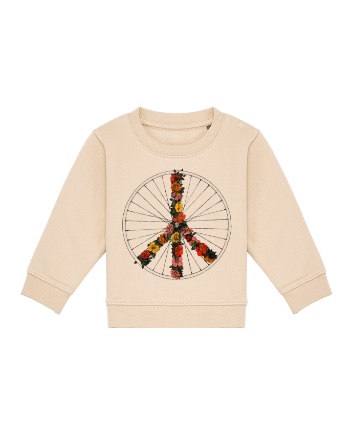 Sweat bébé Peace and Bike par Florent Bodart