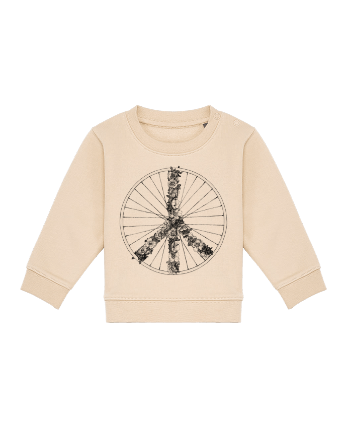 Sweat bébé Peace and Bike Lines par Florent Bodart