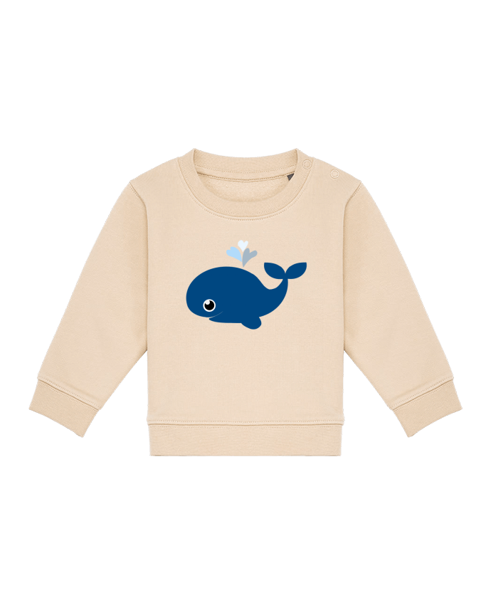 Sweat bébé Baleine coeur par WBang