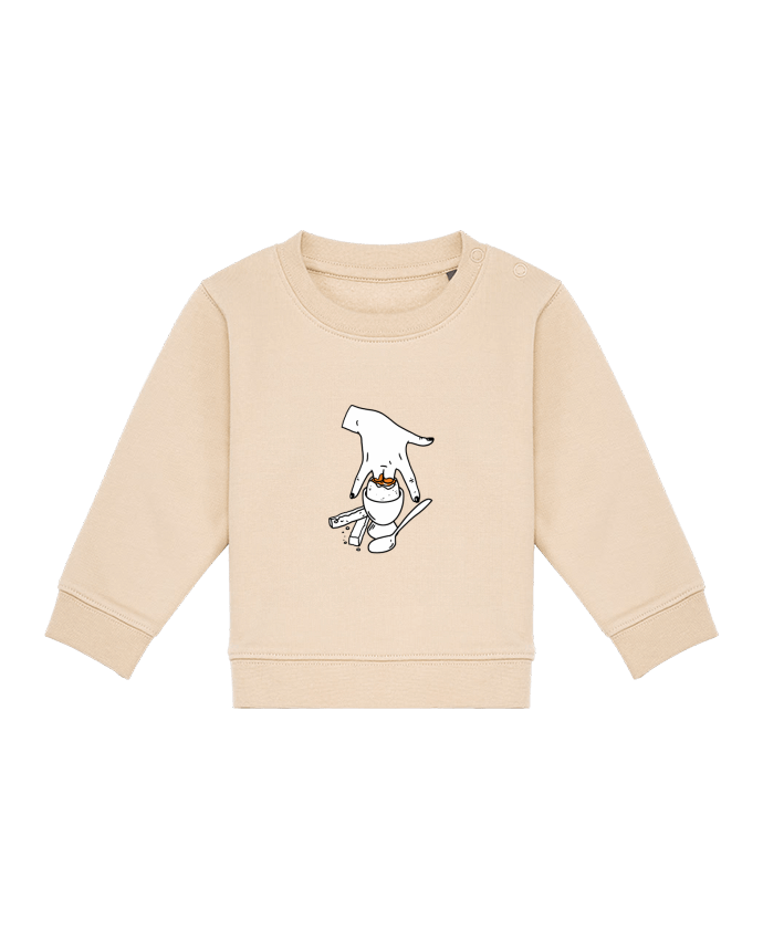 Sweatshirt bébé écoresponsable Super mouillette ou qui viole un oeuf viole un boeuf por tattooanshort