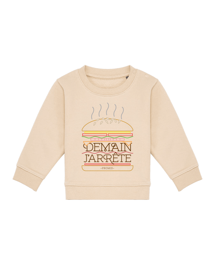 Sweat bébé Promis, j'arrête les burgers par Promis