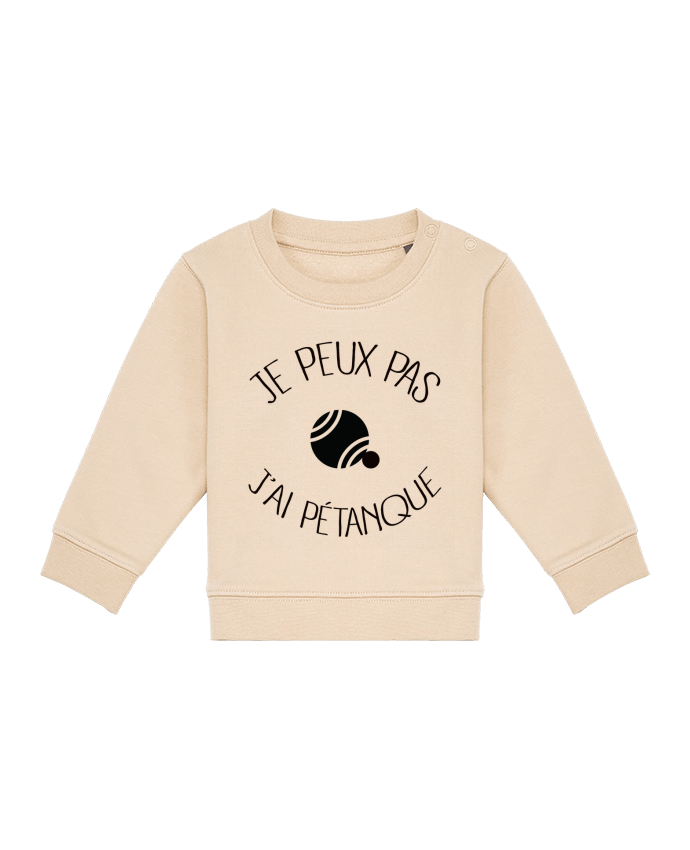 Sweat bébé Je peux pas j'ai Pétanque par Freeyourshirt.com