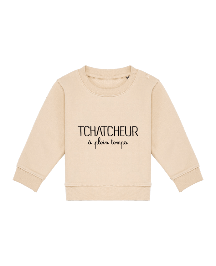 Sweatshirt bébé écoresponsable Thatcheur à plein temps by Freeyourshirt.com