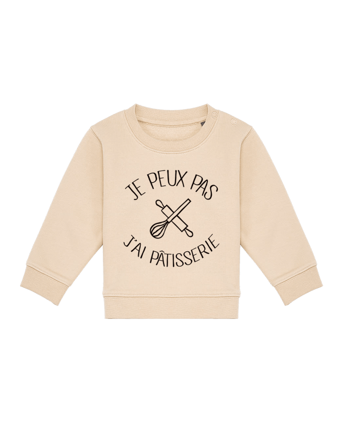 Sweatshirt bébé écoresponsable Je peux pas j'ai pâtisserie por Freeyourshirt.com