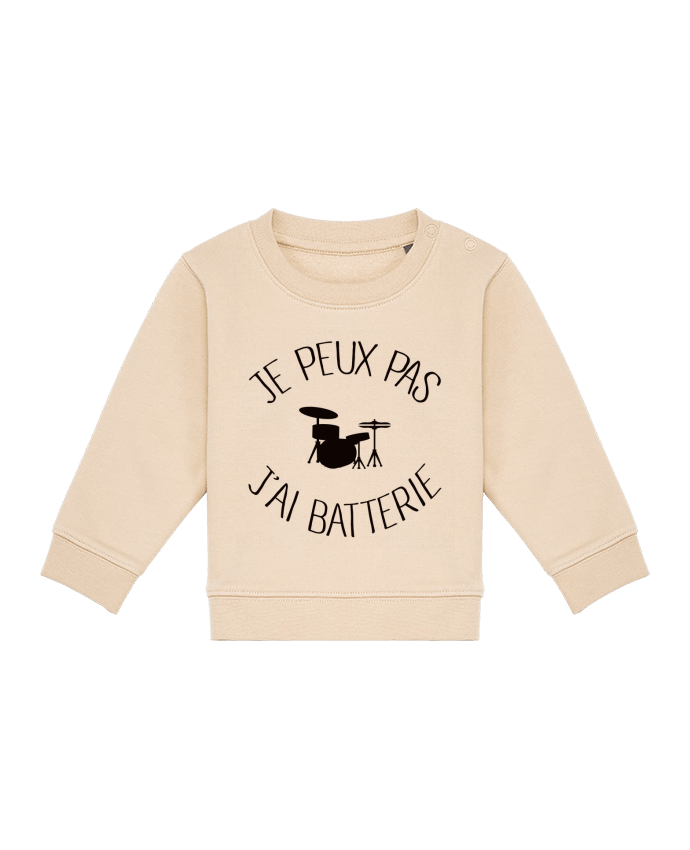 Sweat bébé Je peux pas j'ai batterie par Freeyourshirt.com