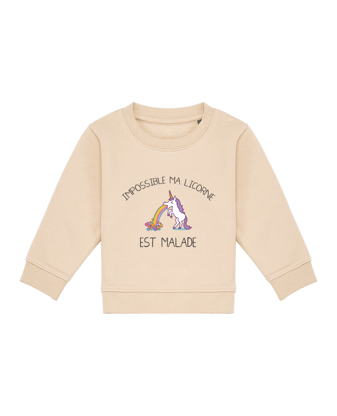 Sweat bébé Impossible ma licorne est malade ! par tunetoo
