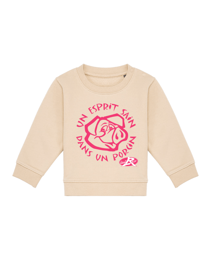Sweat bébé un esprit sain dans un  porcin par LabelRose