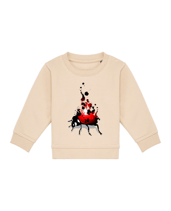 Sweatshirt bébé écoresponsable coccinelle por Graff4Art