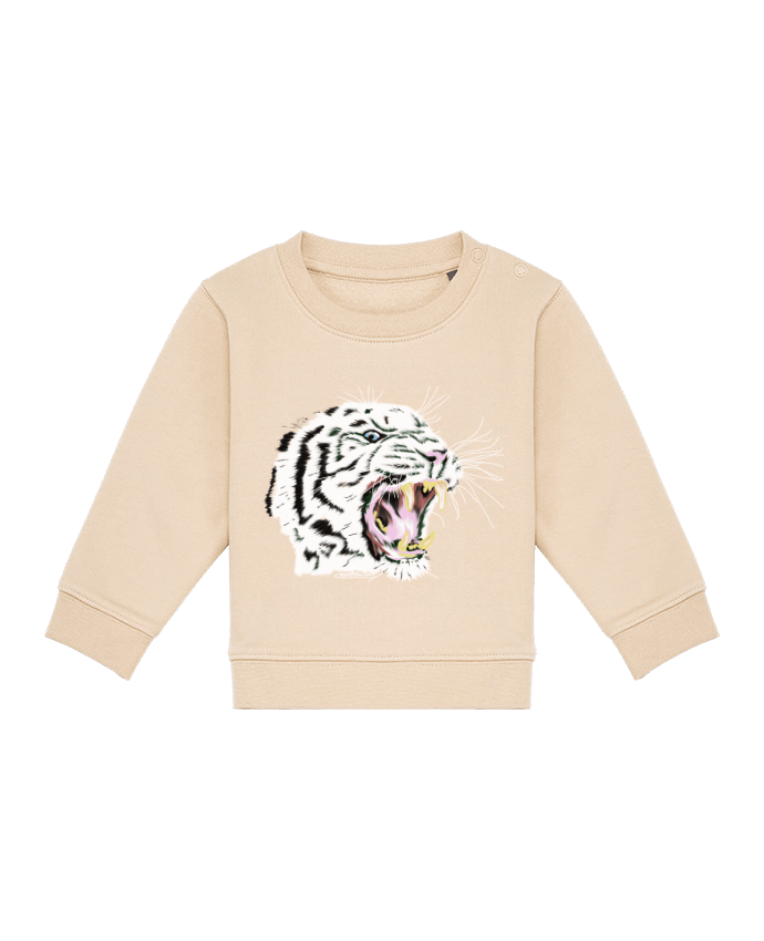Sweat bébé Tigre blanc rugissant par Cameleon