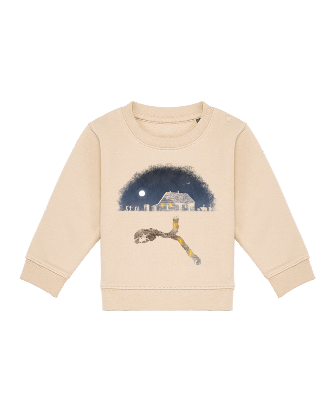 Sweatshirt bébé écoresponsable Always Digging by Florent Bodart