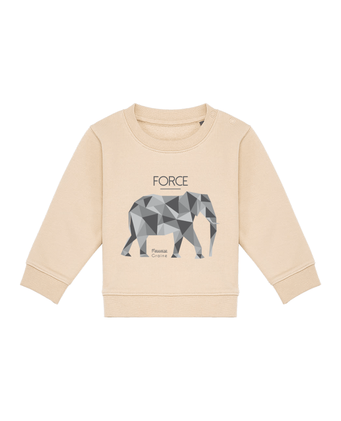 Sweat bébé Force elephant origami par Mauvaise Graine